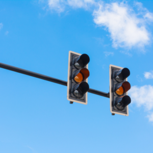 Amber traffic lights